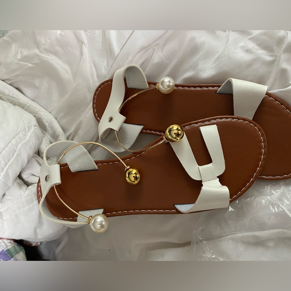 White sandals
